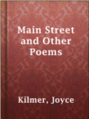 Imagen de portada para Main Street and Other Poems